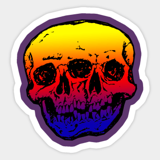 Conjoined Skulls - Rainbow Sticker